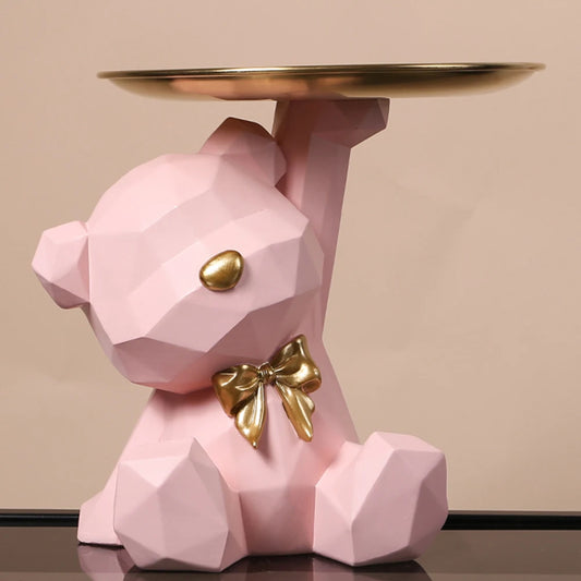 Nuriel Polygon Bear with Small Object Holding Tray