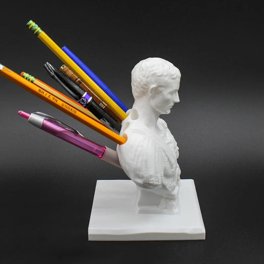 Elodie Julius Caesar Statue Pen Holder & Organizer